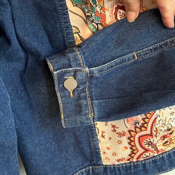 BRIT.NY DENIM JACKET with silk accent - Picture 7 of 14